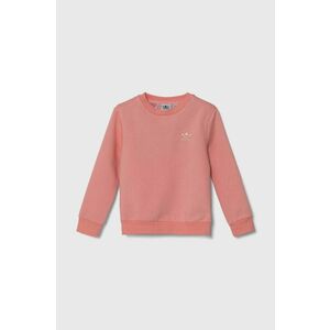 adidas Originals bluza copii CREW culoarea roz, cu imprimeu, IX5299 imagine