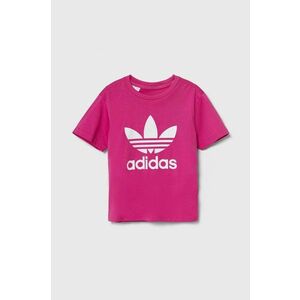 adidas Originals tricou de bumbac pentru copii TREFOIL TEE culoarea roz, IY2384 imagine