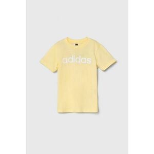 adidas tricou de bumbac pentru copii LK LIN CO TEE culoarea galben, cu imprimeu, IW0875 imagine