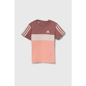 adidas tricou de bumbac pentru copii LK 3S TIB T culoarea roz, IW3480 imagine