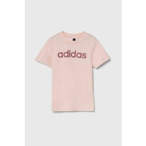 adidas tricou de bumbac pentru copii LK LIN CO TEE culoarea roz, IW0874 imagine