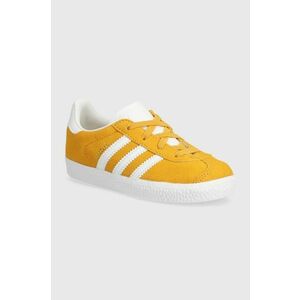 adidas Originals sneakers de piele întoarsă pentru copii GAZELLE CF EL culoarea galben, IH0361 imagine