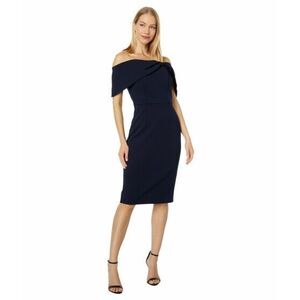 Imbracaminte Femei Vince Camuto Off-the-Shoulder Dress with Bow Collar Navy imagine