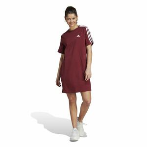 Imbracaminte Femei adidas 3-Stripes Boyfriend T-Shirt Dress Shadow RedWhite imagine