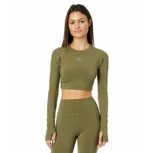 Imbracaminte Femei adidas TrueStrength Yoga Crop Top IT5714 Focus Olive imagine