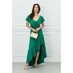 Rochie DY Fashion verde cu lungime asimetrica imagine