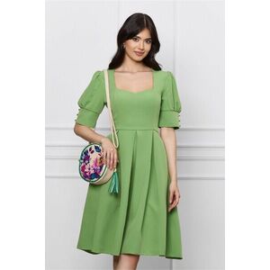 Rochie cu buzunare de culoare verde imagine