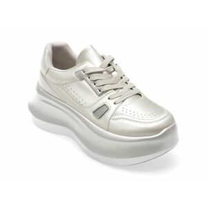 Pantofi casual GRYXX argintii, A259, din piele ecologica imagine