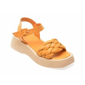 Sandale casual FLAVIA PASSINI portocalii, 3471006, din piele naturala imagine