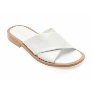 Papuci casual FLAVIA PASSINI albi, 347988, din piele naturala imagine