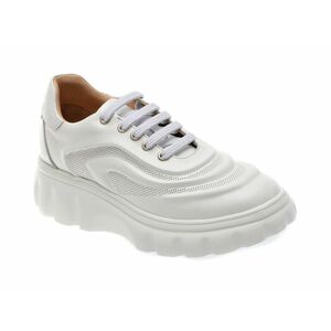 Pantofi casual EPICA albi, 49753, din piele naturala imagine