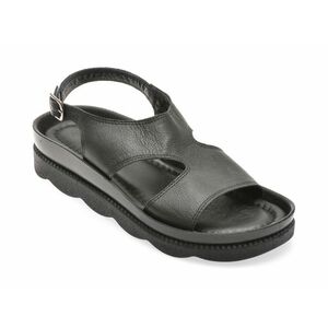 Sandale casual FERLENZ negre, 8942000, din piele naturala imagine