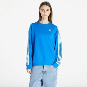 adidas 3 Stripes Oversized Crew Sweatshirt Blue Bird imagine