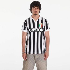 COPA Juventus FC 1984 - 85 Retro Football Shirt UNISEX Black/ White imagine