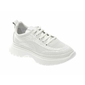 Pantofi casual IMAGE albi, 1187087, din piele naturala imagine