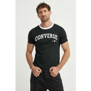 Converse tricou din bumbac culoarea negru, cu imprimeu, 10026365-A02 imagine