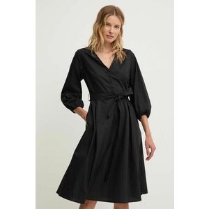 Answear Lab rochie din bumbac culoarea negru, mini, evazati imagine