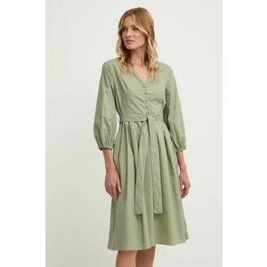 Answear Lab rochie din bumbac culoarea verde, mini, evazati imagine