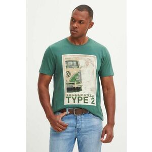 Medicine tricou din bumbac barbati, culoarea verde, cu imprimeu imagine