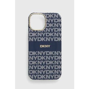 Dkny Husă pentru telefon iPhone 15 / 14 / 13 6.1 culoarea albastru marin, DKHMP15SHRHSEB imagine