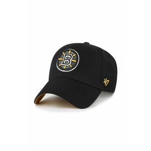 47 brand șapcă din amestec de lână NHL Boston Bruins culoarea negru, cu imprimeu, HVIN-SUMVP01WBP-BKA74 imagine