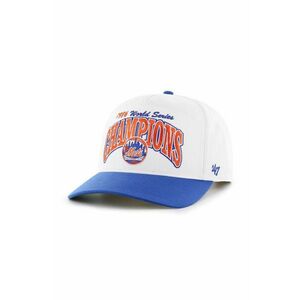 47 brand șapcă din amestec de lână MLB New York Mets culoarea alb, cu imprimeu, BCWS-ARCHH16CTP-WH86 imagine