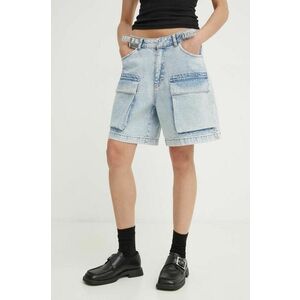 Gestuz pantaloni scurti jeans femei, neted, high waist, 10909151 imagine