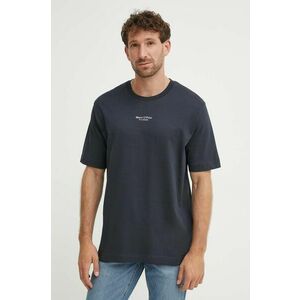 Marc O'Polo tricou din bumbac barbati, culoarea albastru marin, cu imprimeu, 426201251382 imagine
