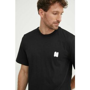 MSGM tricou din bumbac barbati, culoarea negru, cu imprimeu, 3740MM111.247798 imagine