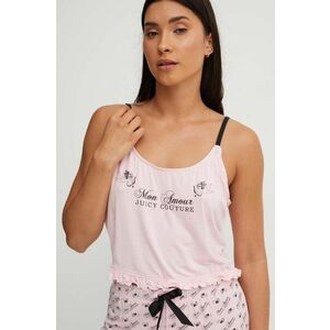 Juicy Couture maiou de pijama CHERUB EMMANUEL FRILLED VEST culoarea roz, JCLPT224508 imagine