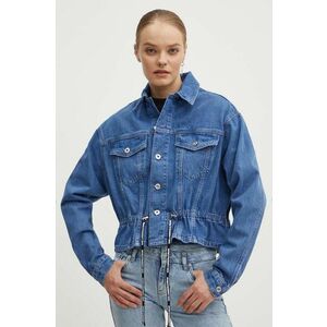 Karl Lagerfeld Jeans geaca jeans femei, de tranzitie, oversize, 245J1400 imagine