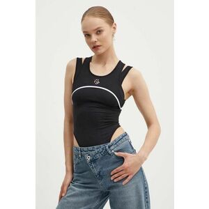 Karl Lagerfeld Jeans body femei, culoarea negru, 245J1708 imagine