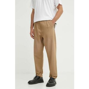 G-Star Raw pantaloni de bumbac culoarea maro, drept, D24543-C962 imagine