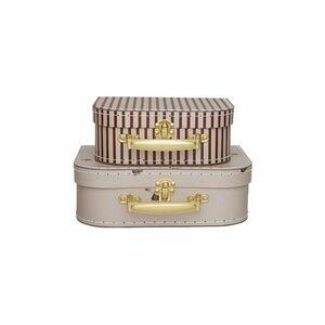 OYOY set de cutii de depozitare Mini Suitcase Toucan & Stripe 2-pack imagine