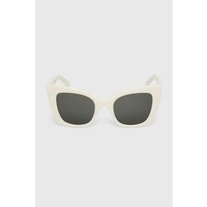 Saint Laurent ochelari de soare femei, culoarea alb imagine