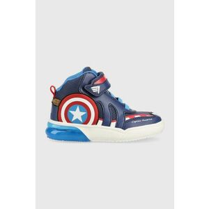 Geox sneakers pentru copii x Marvel, Avengers culoarea albastru marin imagine
