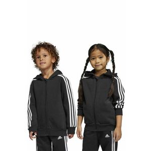 adidas bluza copii culoarea negru, cu glugă, cu imprimeu imagine