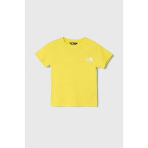 The North Face tricou copii SIMPLE DOME TEE culoarea galben, cu imprimeu imagine