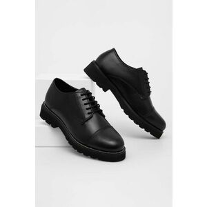 Answear Lab pantofi de piele femei, culoarea negru, cu toc plat imagine