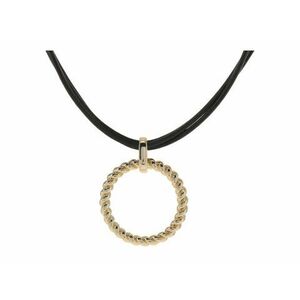 Bijuterii Femei LAUREN Ralph Lauren Coil Leather Pendant Necklace GoldBrown imagine