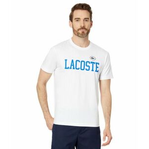 Imbracaminte Barbati Lacoste Short Sleeve Classic Fit Tee Shirt w Large Lacoste Wording Blanc imagine