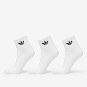 adidas Mid Ankle Socks 3-Pack White/ White/ Black imagine