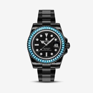 A BATHING APE Type 1 Bapex Crystal Stone Watches Green imagine