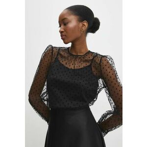 Answear Lab Bluză femei, culoarea negru imagine
