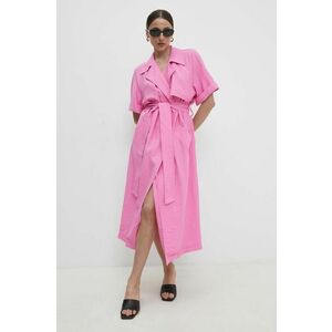 Answear Lab rochie culoarea roz, maxi, evazati imagine