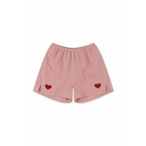 Konges Sløjd pantaloni scurti copii culoarea roz, neted imagine