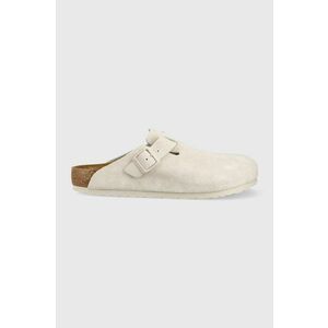 Birkenstock papuci din piele Boston culoarea alb, Boston 1024731-White imagine