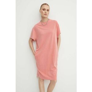G-Star Raw rochie din bumbac culoarea roz, mini, oversize imagine