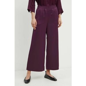 MAX&Co. pantaloni femei, culoarea violet, lat, high waist, 2426136081200 imagine