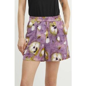MAX&Co. pantaloni scurti femei, culoarea violet, modelator, high waist, 2426146021200 imagine